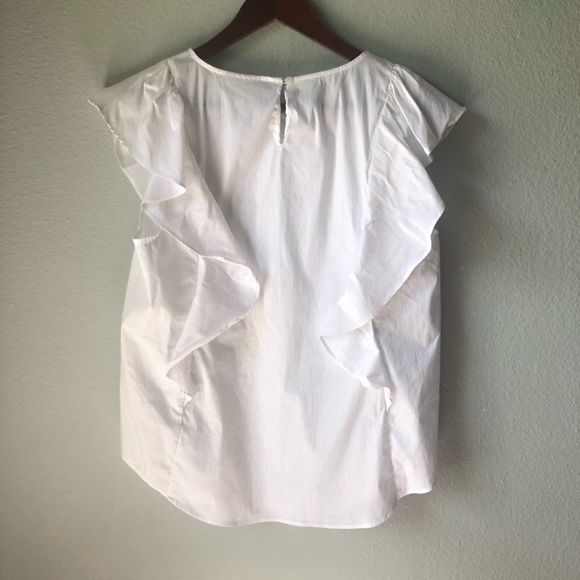 Alex Marie Ruffle Sleeve Top White - Picture 5 of 5